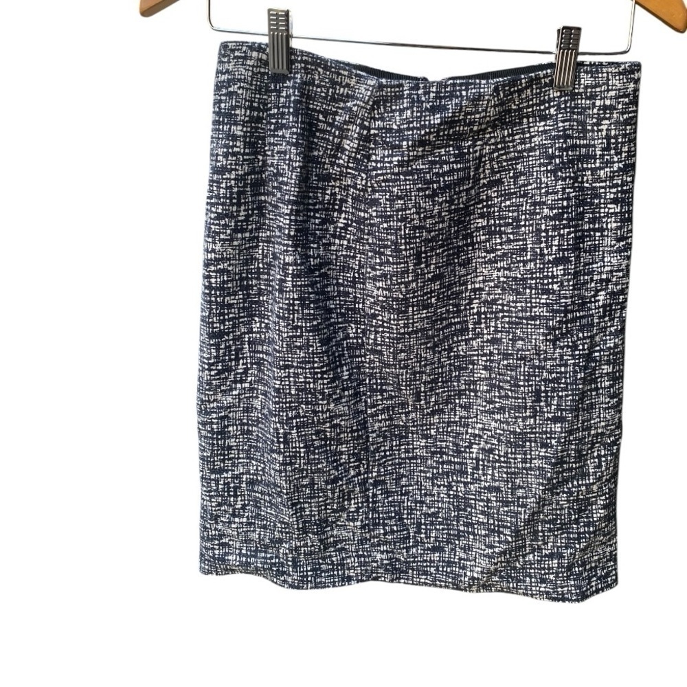 Banana Republic Women Black White Patterned Cotton Pencil Skirt I Size: 4